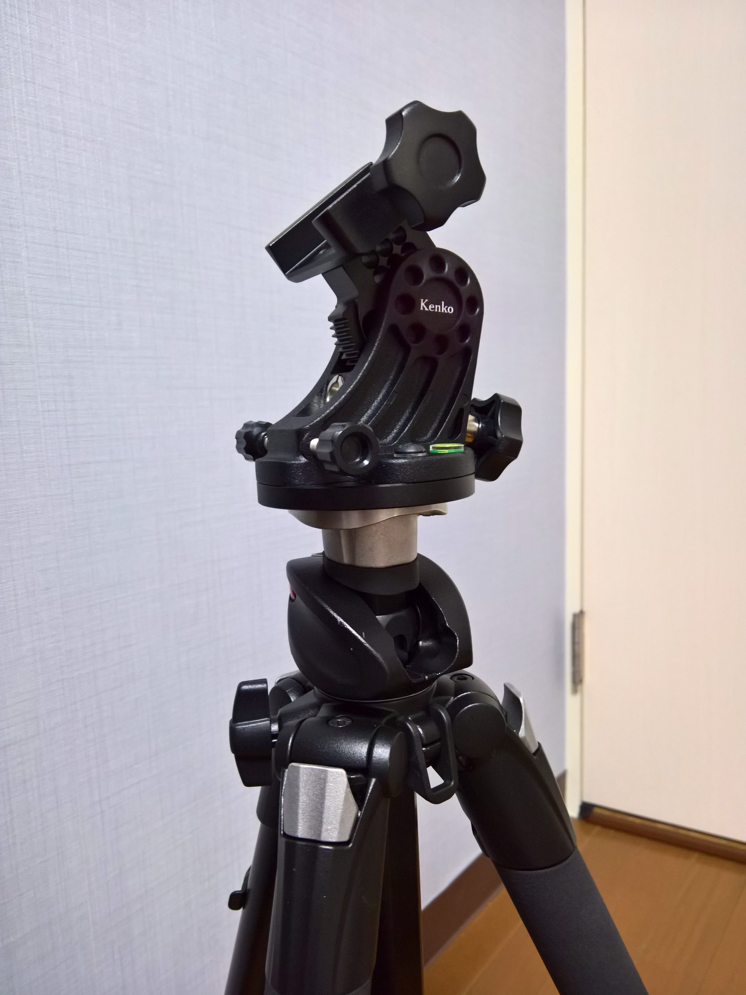 Manfrotto 055XPROBにのせたところ